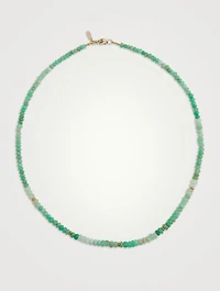 Bohème 18K Gold Chrysoprase Beaded Necklace