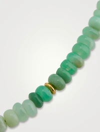 Bohème 18K Gold Chrysoprase Beaded Necklace