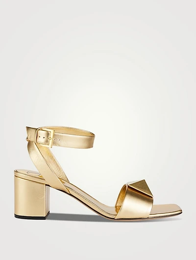 Roman Stud Metallic Leather Sandals