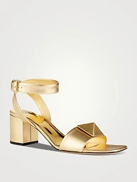 Roman Stud Metallic Leather Sandals