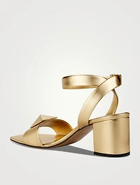 Roman Stud Metallic Leather Sandals