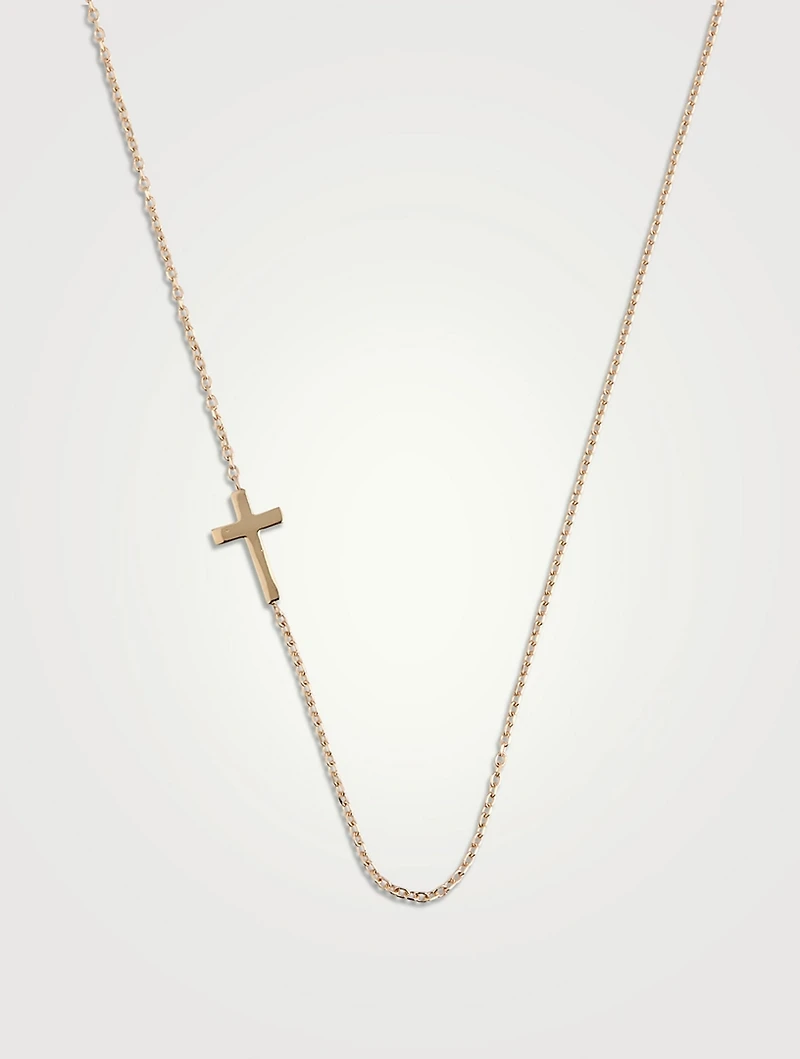 Love Letter 14K Gold Cross Necklace
