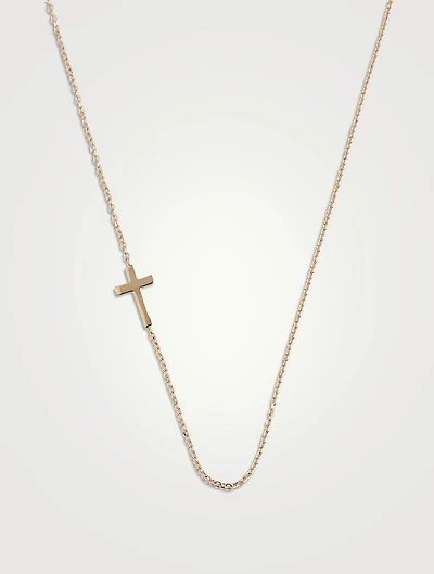 Love Letter 14K Gold Cross Necklace