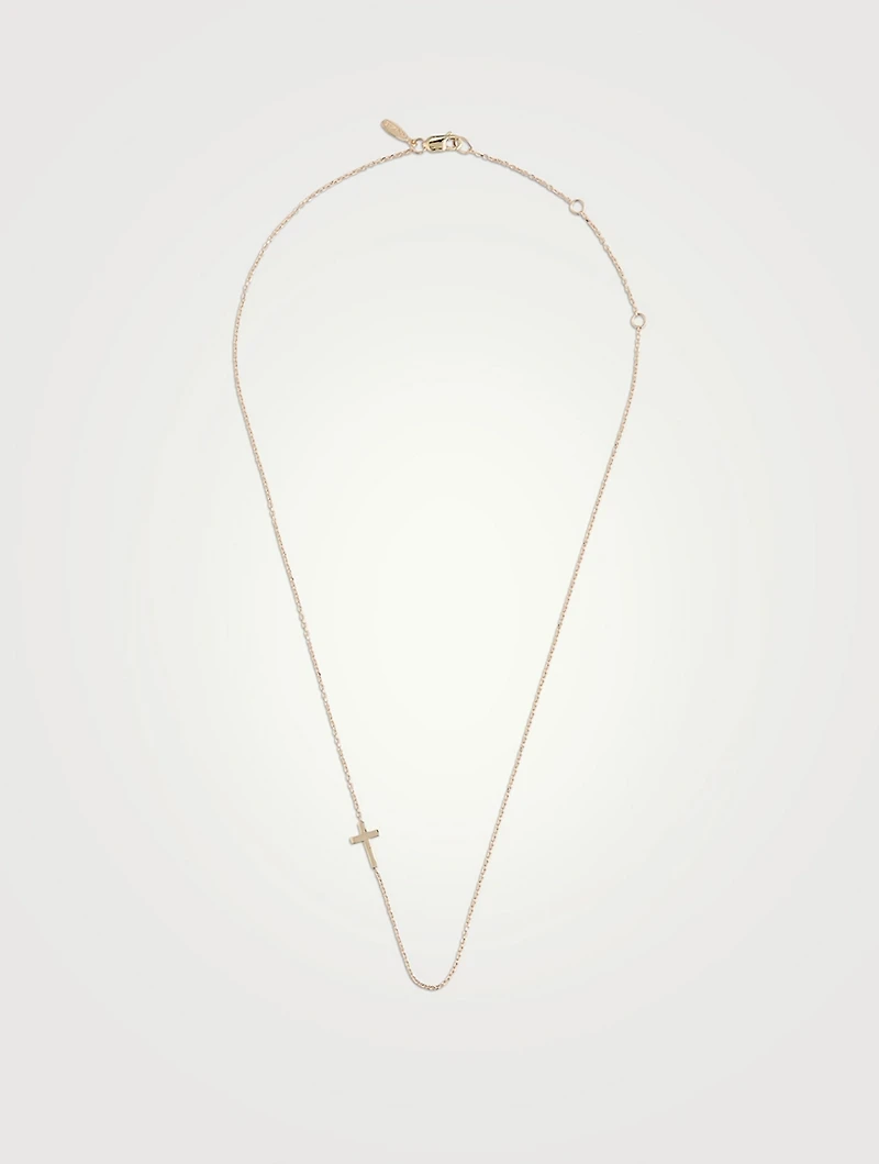 Love Letter 14K Gold Cross Necklace