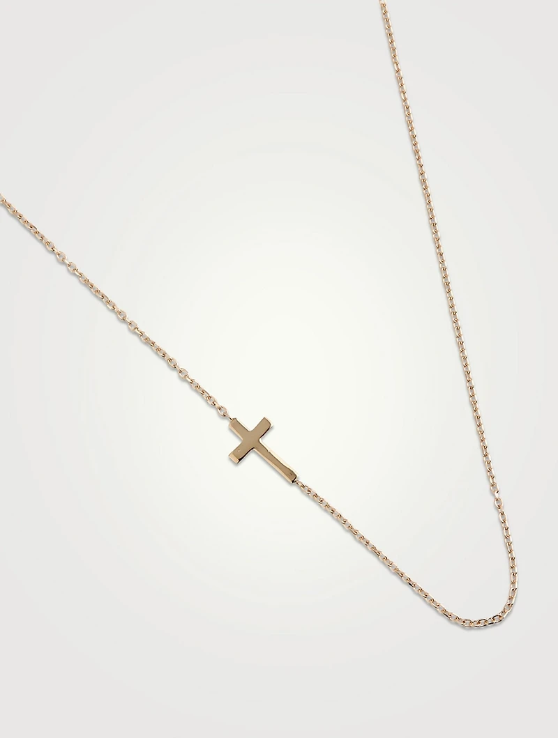 Love Letter 14K Gold Cross Necklace