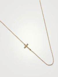 Love Letter 14K Gold Cross Necklace