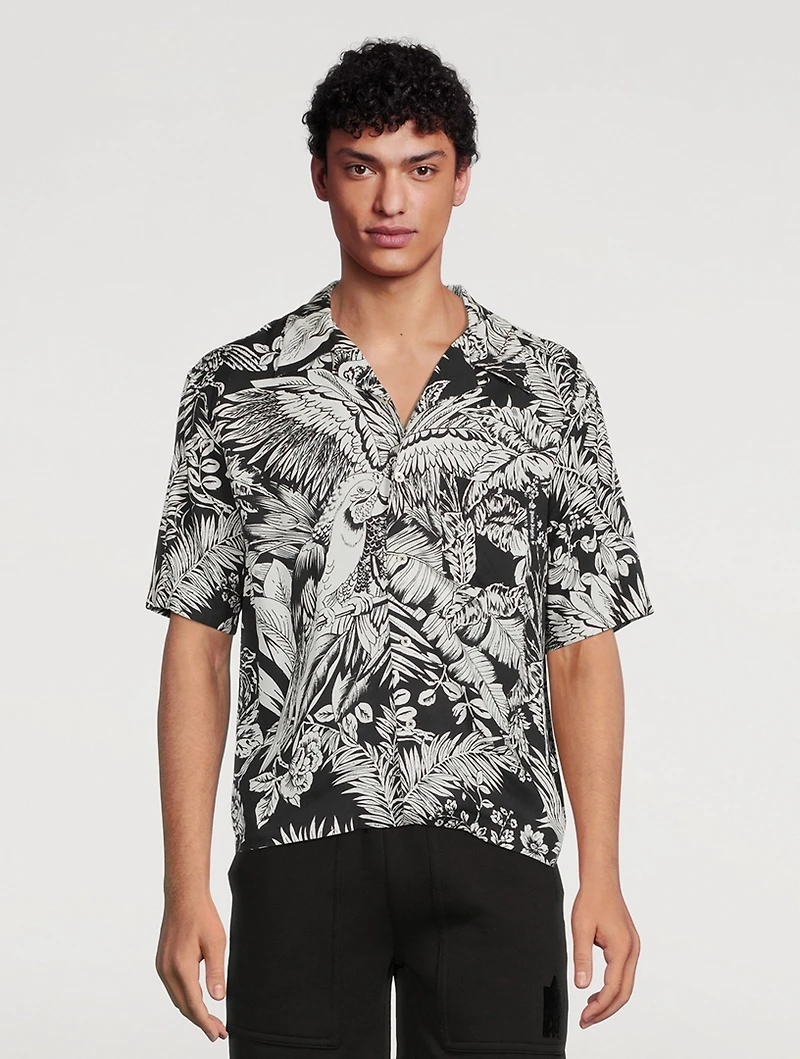 Jungle Parrots Bowling Shirt