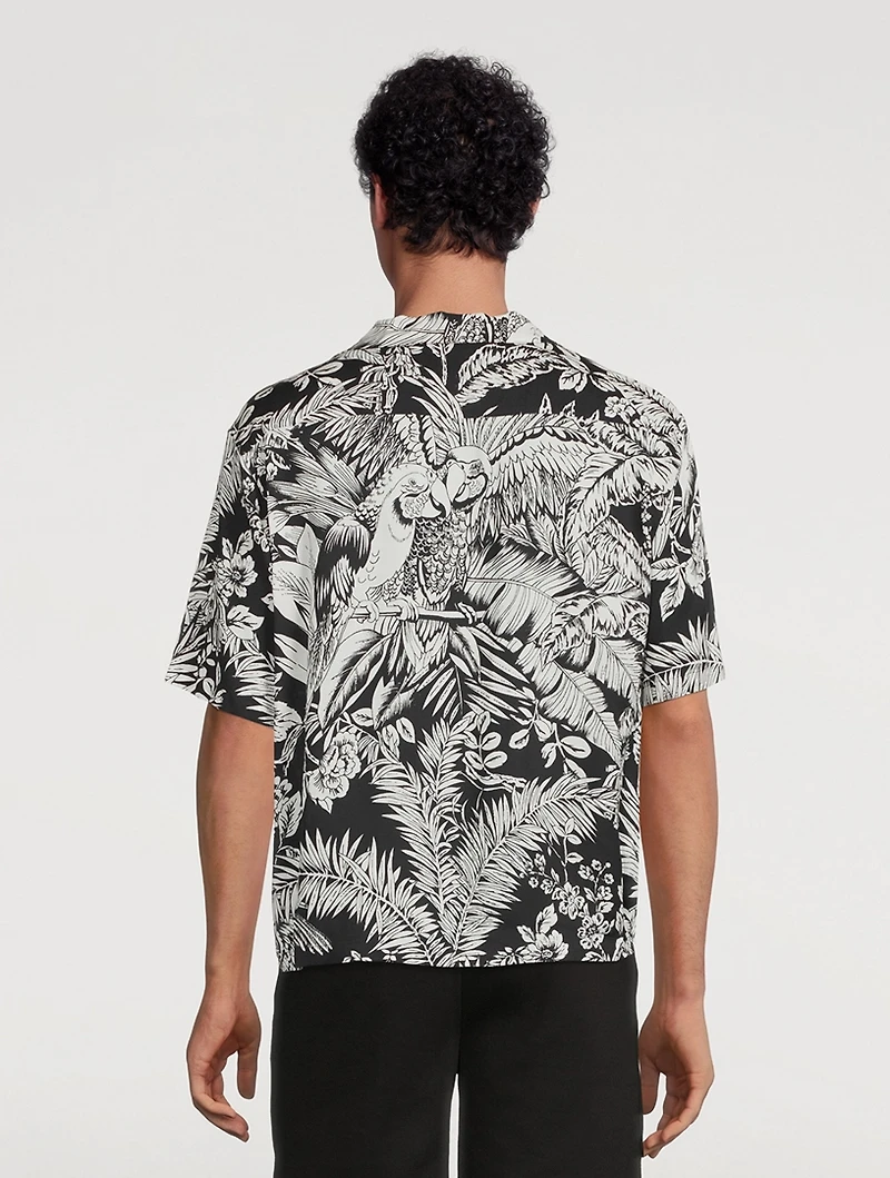 Jungle Parrots Bowling Shirt