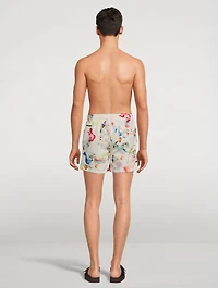 Recycled Swim Shorts Souvenir Print