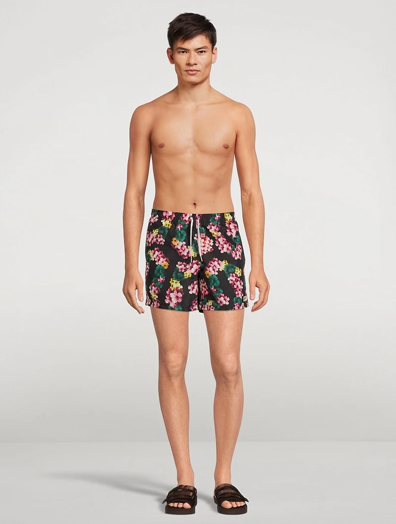 Recycled Swim Shorts Lei Floral Print