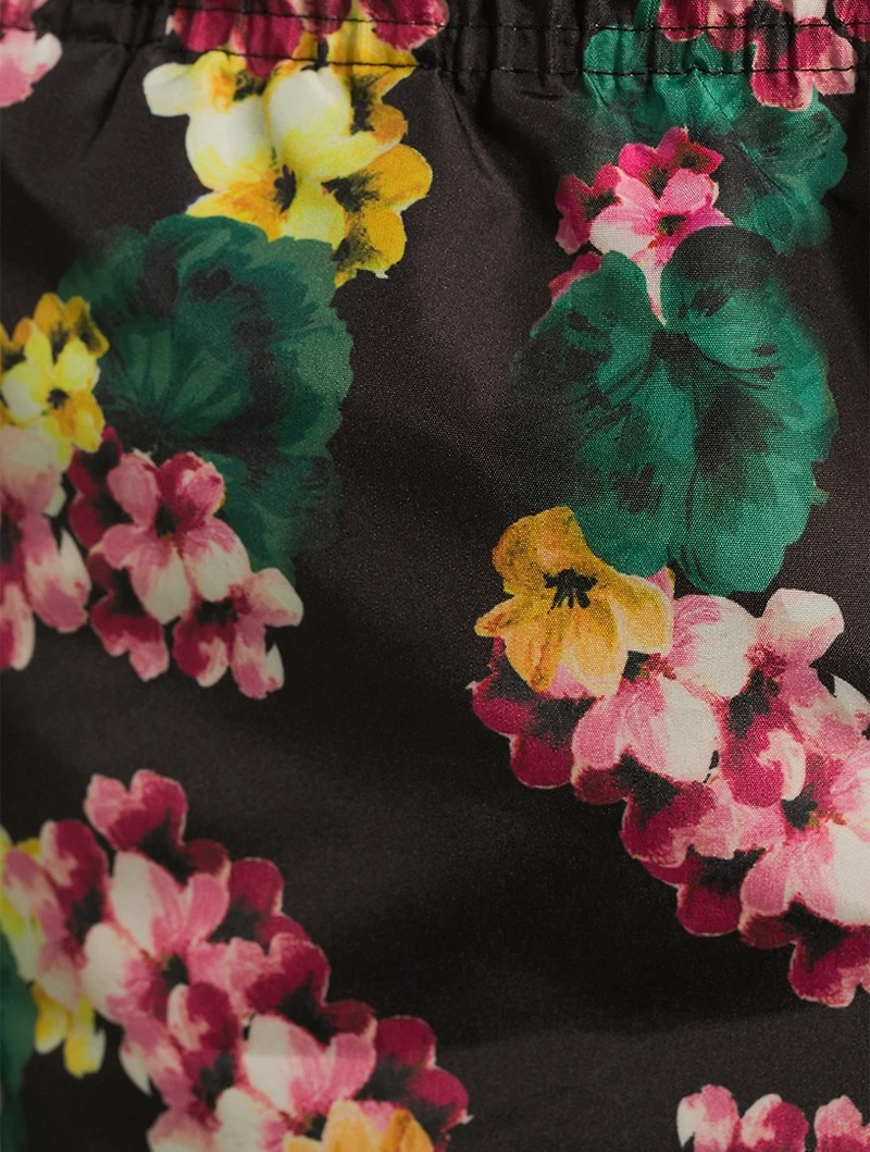 Recycled Swim Shorts Lei Floral Print