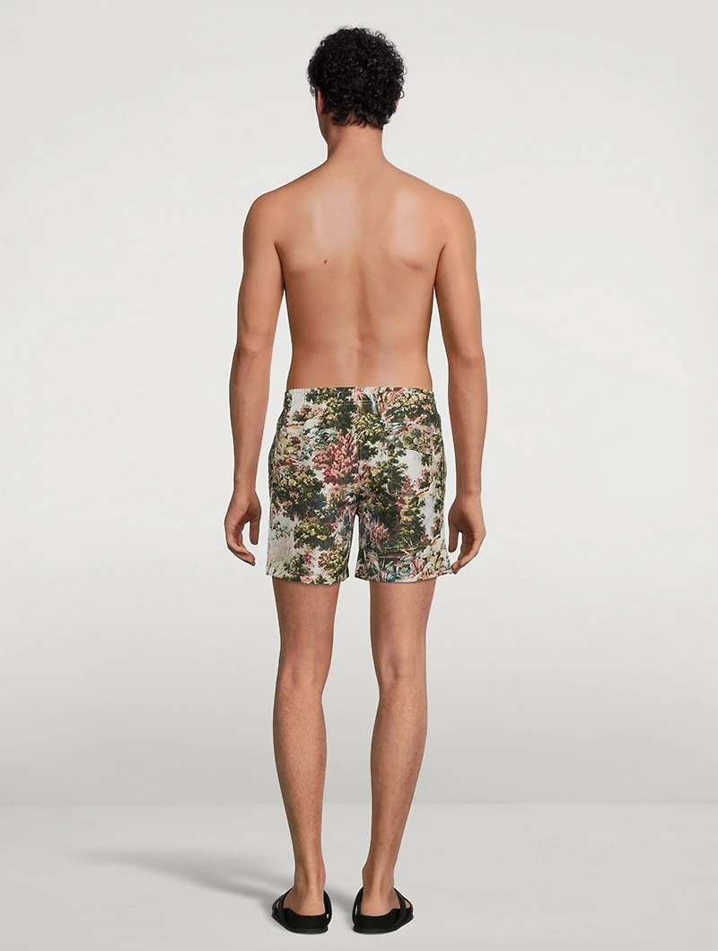 Recycled Swim Shorts Waterfall Print