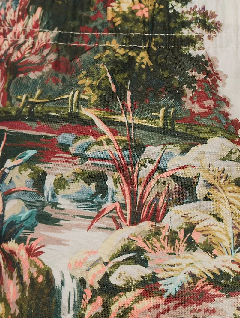 Recycled Swim Shorts Waterfall Print