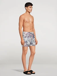 Recycled Swim Shorts Sangria Rose Garden Print