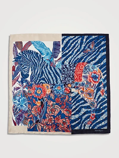 Silk Scarf In Zebra Print