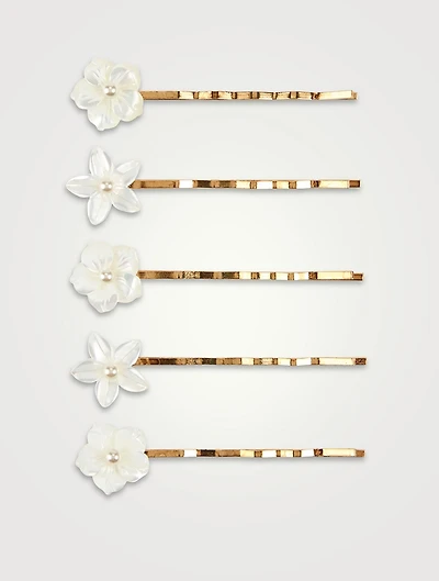 Set Of 5 Marika Bobby Pins With Pearls