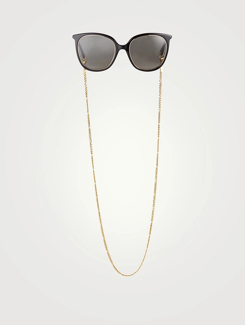 Round Sunglasses With Chain