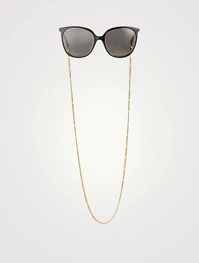 Round Sunglasses With Chain