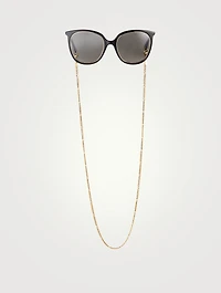 Round Sunglasses With Chain