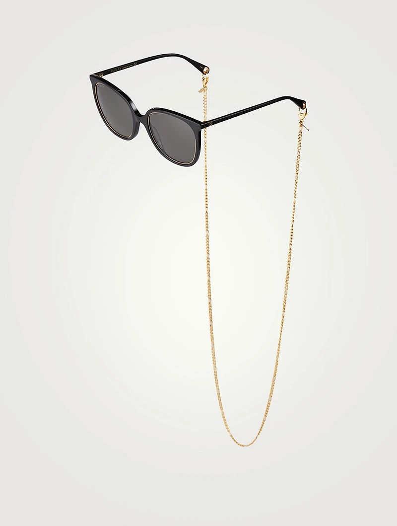 Round Sunglasses With Chain