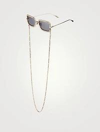 Square Sunglasses With Chain