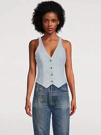 Ava Reclaimed Denim Vest