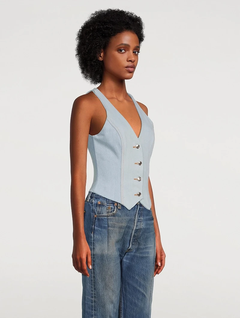 Ava Reclaimed Denim Vest