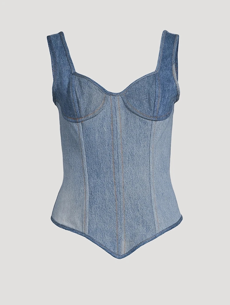Reclaimed Denim Bustier
