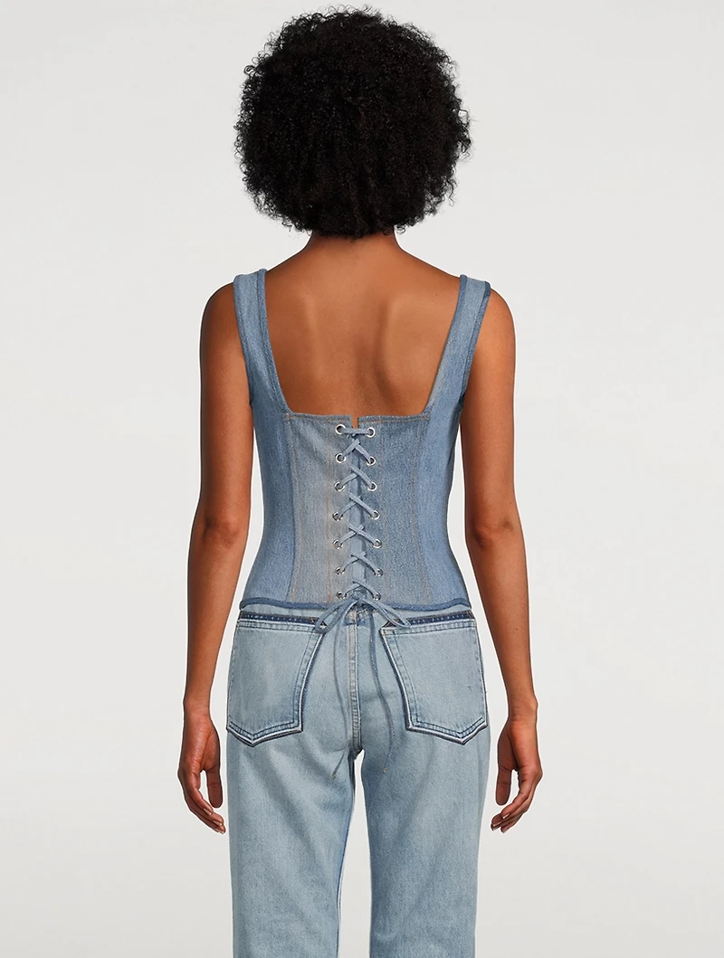 Reclaimed Denim Bustier
