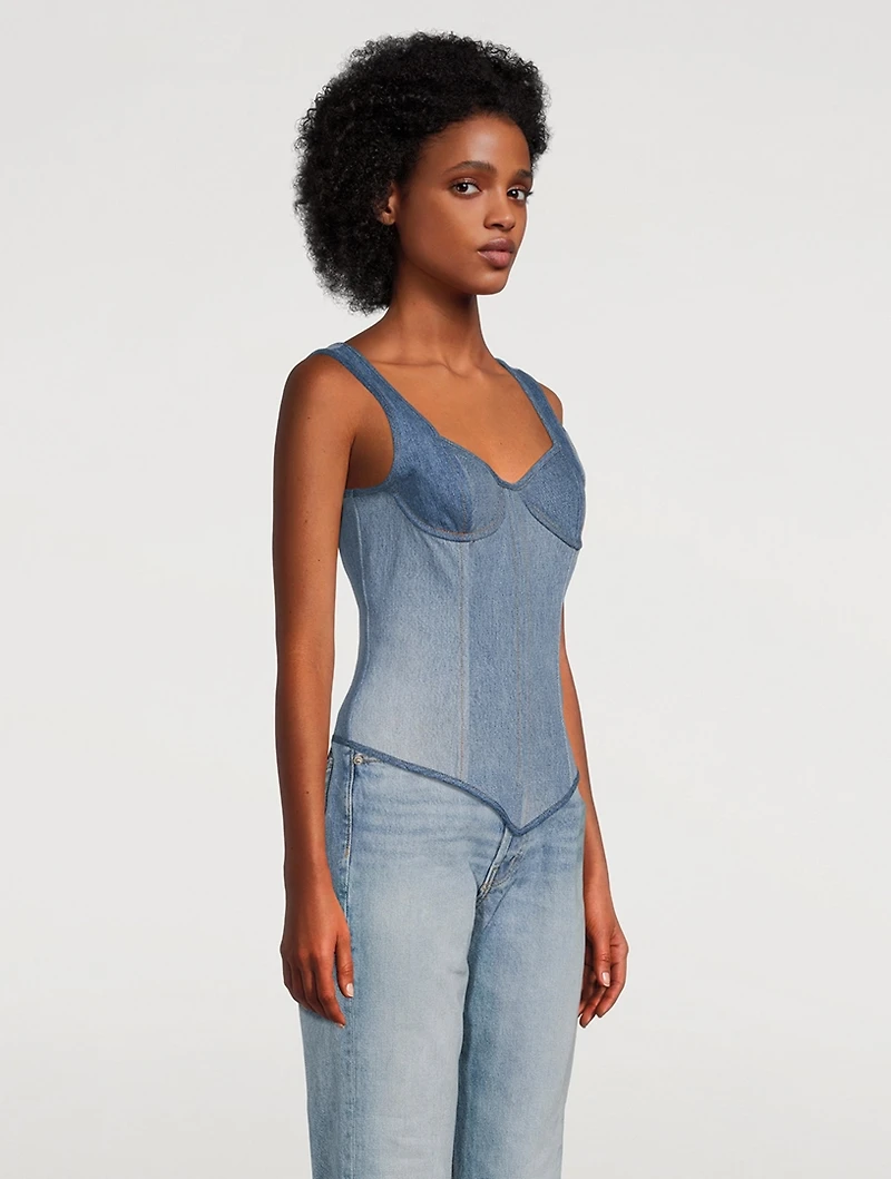 Reclaimed Denim Bustier