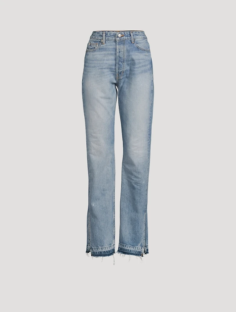Unravelled Straight-Leg Jeans