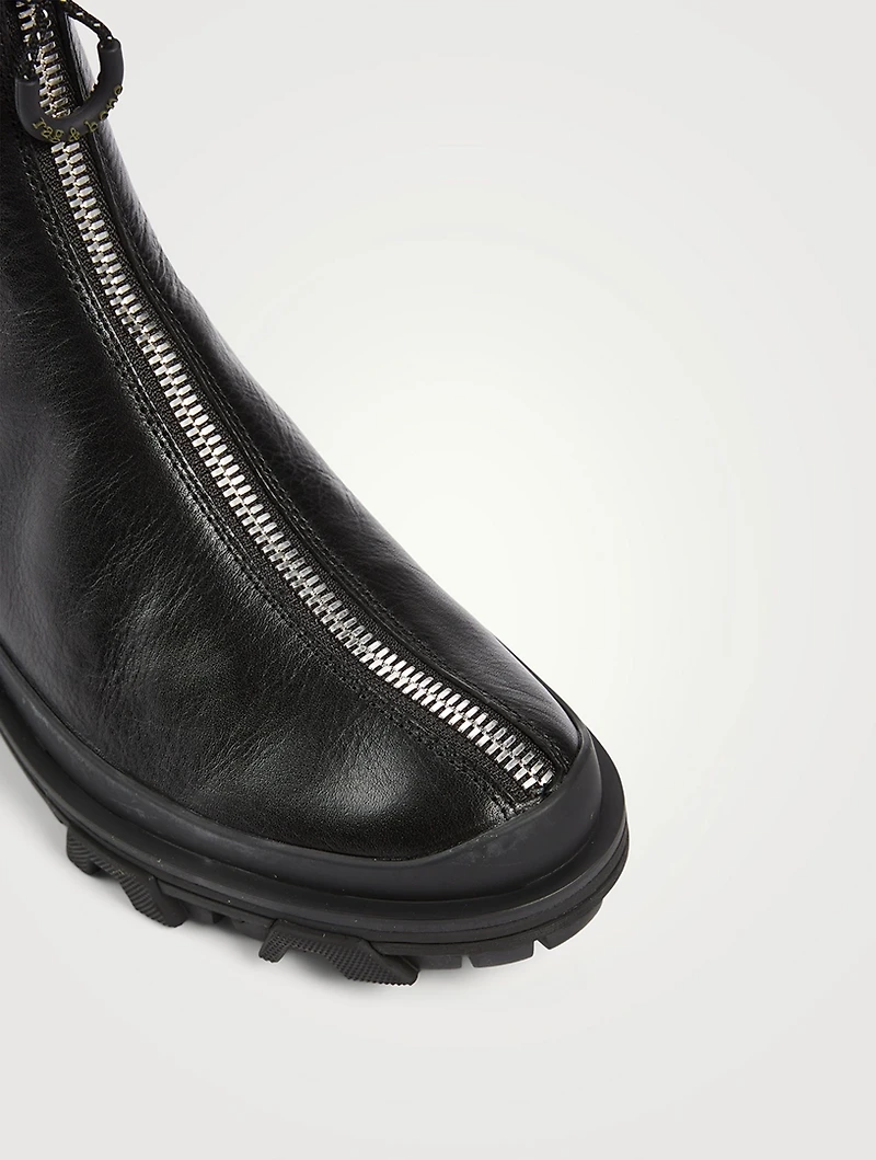 Shiloh Sport Leather Zip Boots