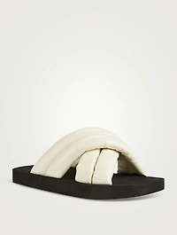 Float Padded Leather Slide Sandals