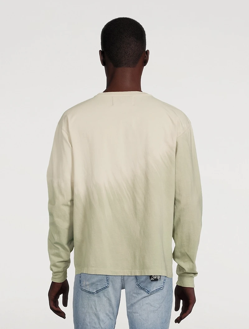 Long-Sleeve T-Shirt Tie-Dye Print