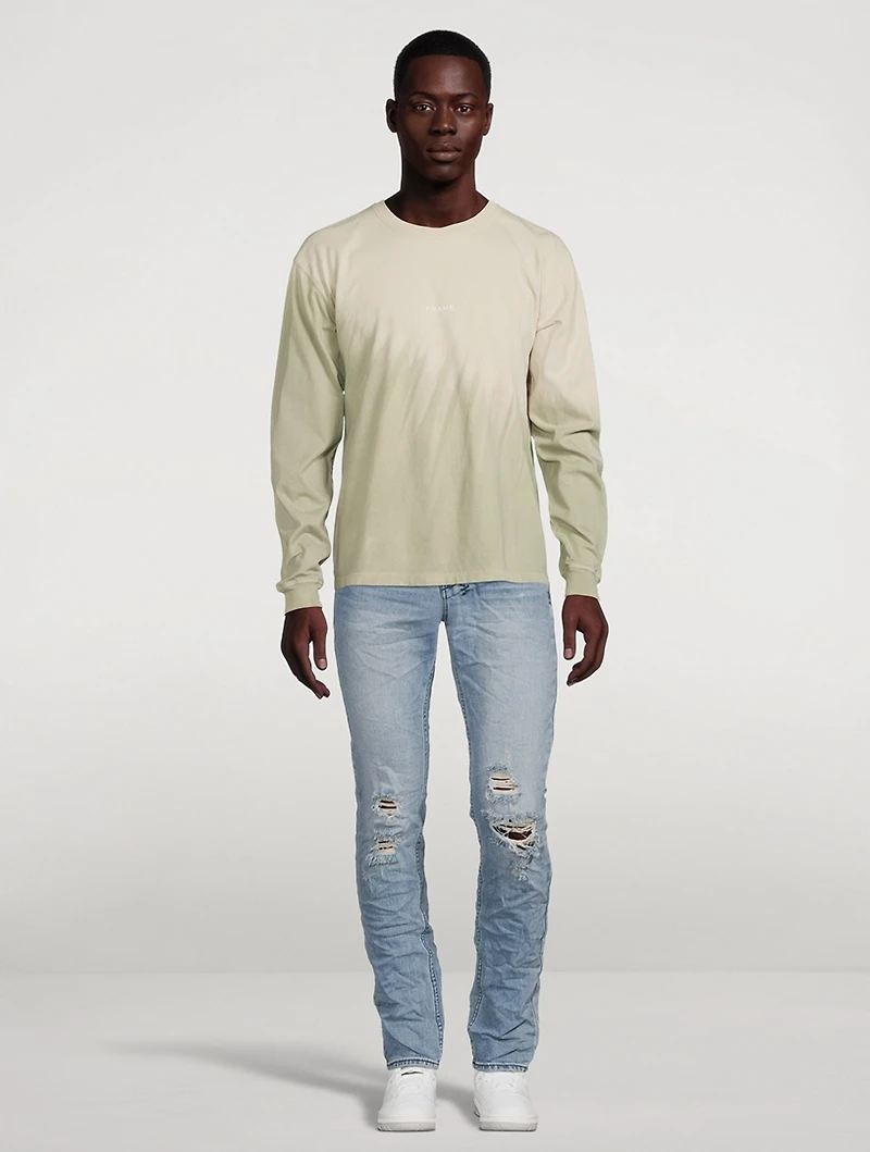 Long-Sleeve T-Shirt Tie-Dye Print