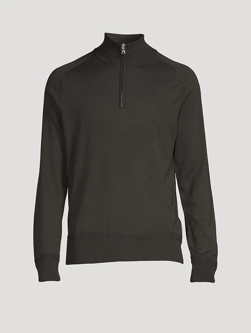Lennard Merino Half-Zip Sweater