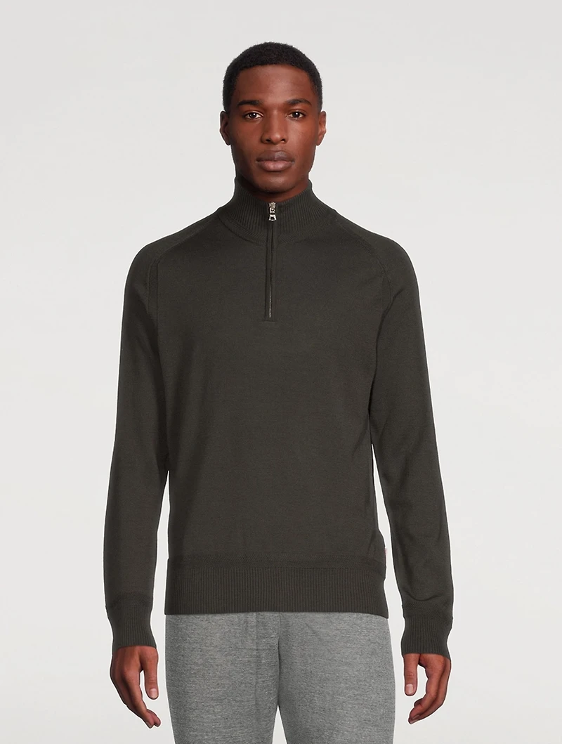 Lennard Merino Half-Zip Sweater
