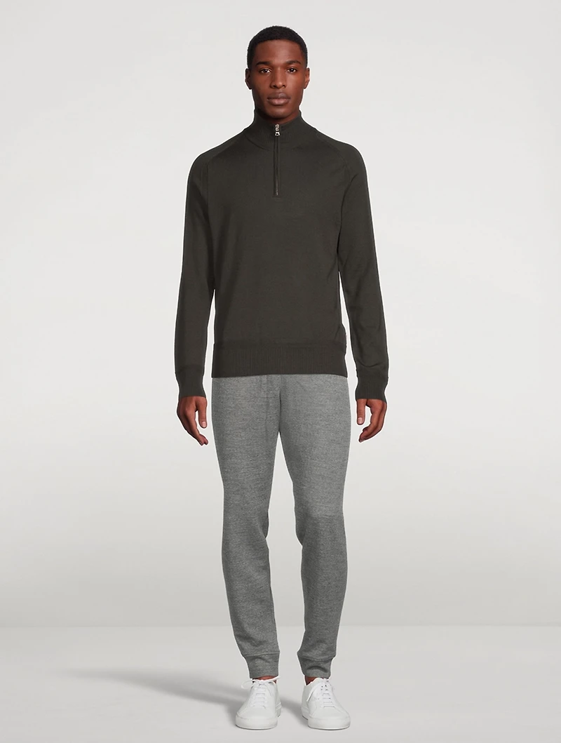 Lennard Merino Half-Zip Sweater