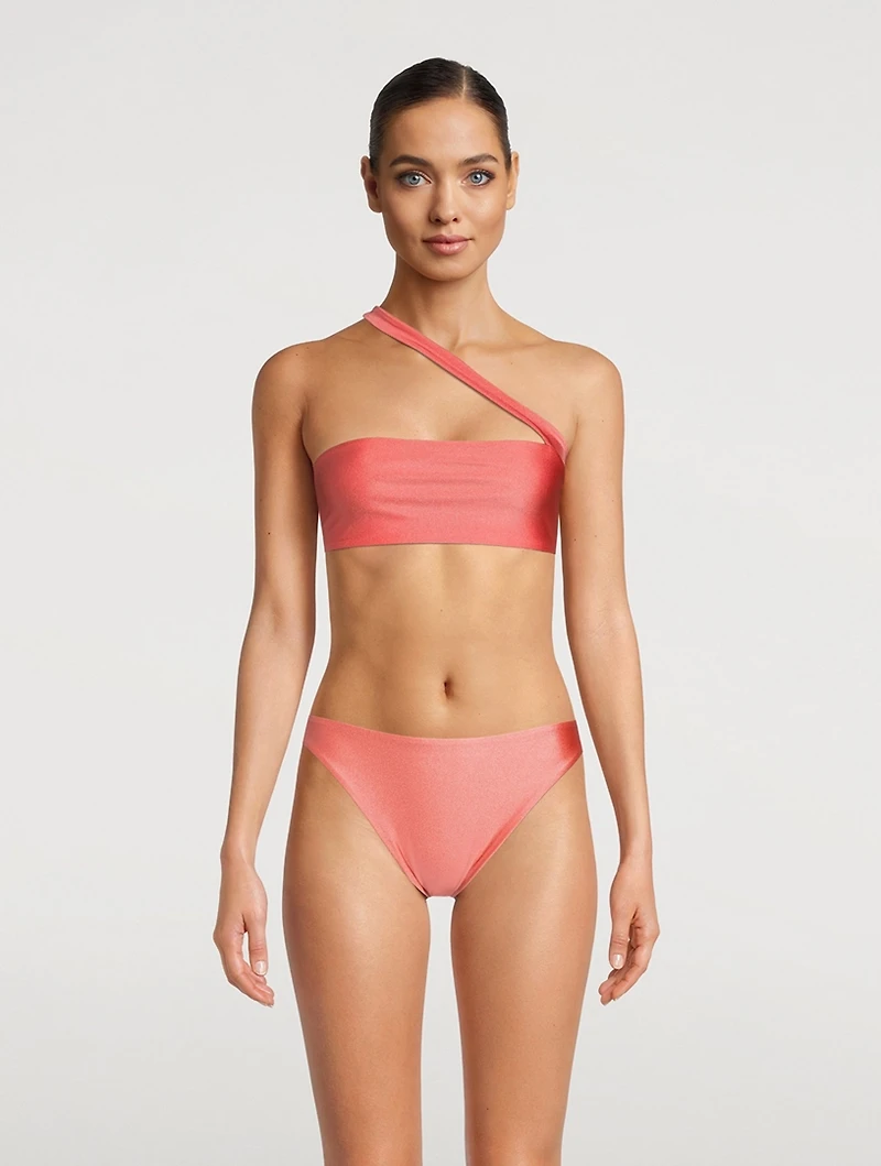 Halo One-Shoulder Swim Top