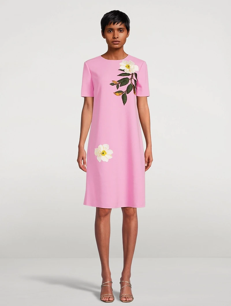 Floral Embroidered Shift Dress