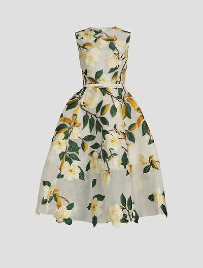 Degradé Magnolia Fil Coupé Cocktail Dress