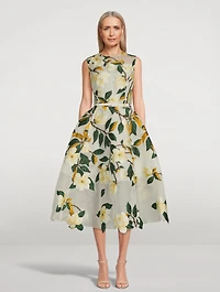 Degradé Magnolia Fil Coupé Cocktail Dress