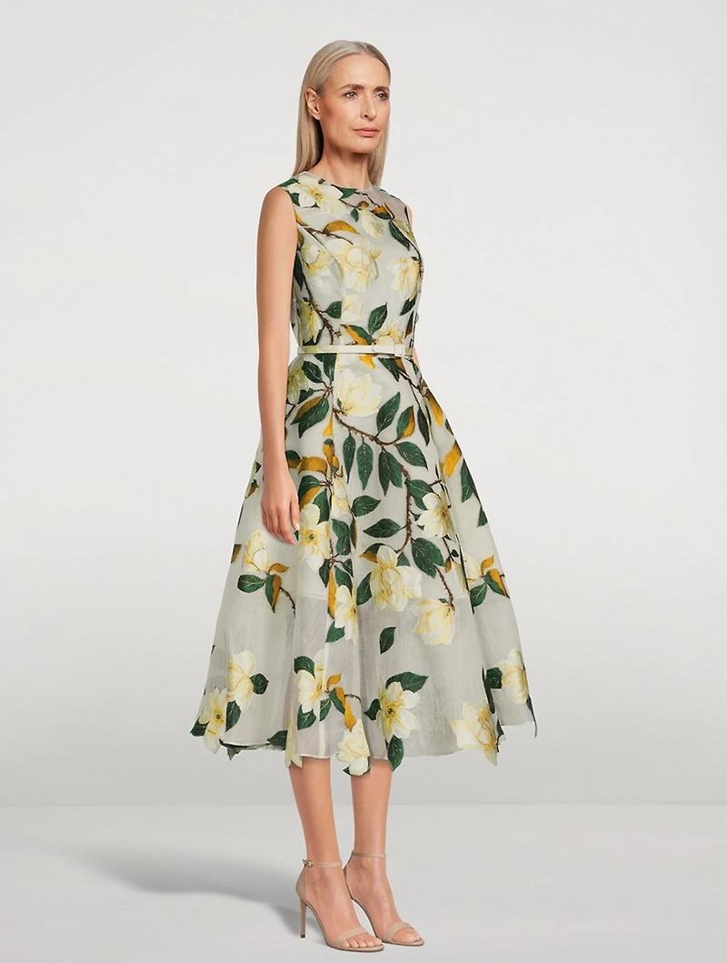 Degradé Magnolia Fil Coupé Cocktail Dress