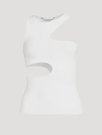 Compact Knit Cut-Out Tank Top