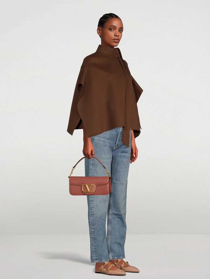 Mini Wool And Cashmere Cape With Scarf