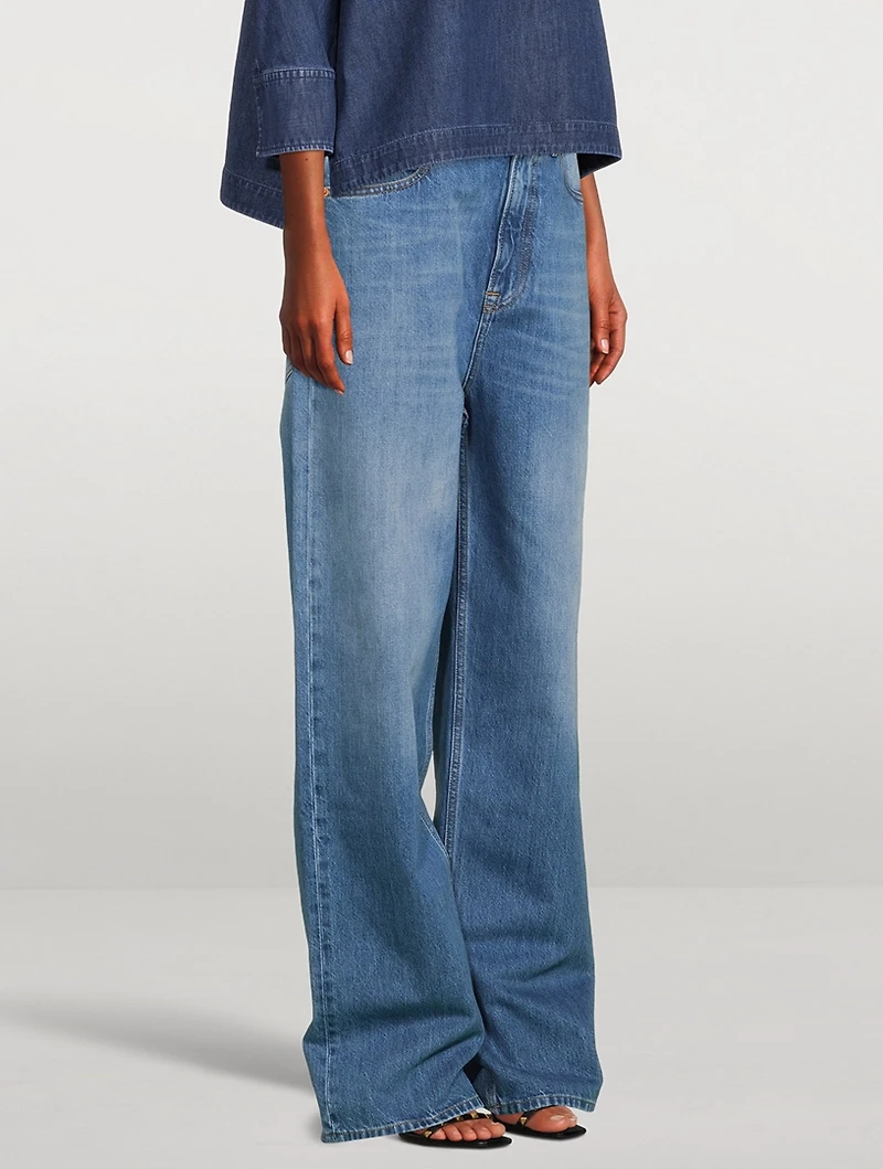 Wide-Leg Jeans With Archive 1985 Print