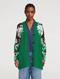Street Flowers Tulipop Jacquard Wool Cardigan