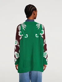 Street Flowers Tulipop Jacquard Wool Cardigan