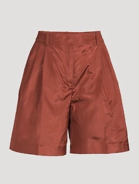 Washed Taffeta Bermuda Shorts