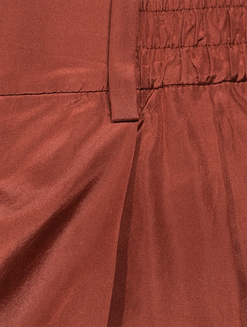 Washed Taffeta Bermuda Shorts
